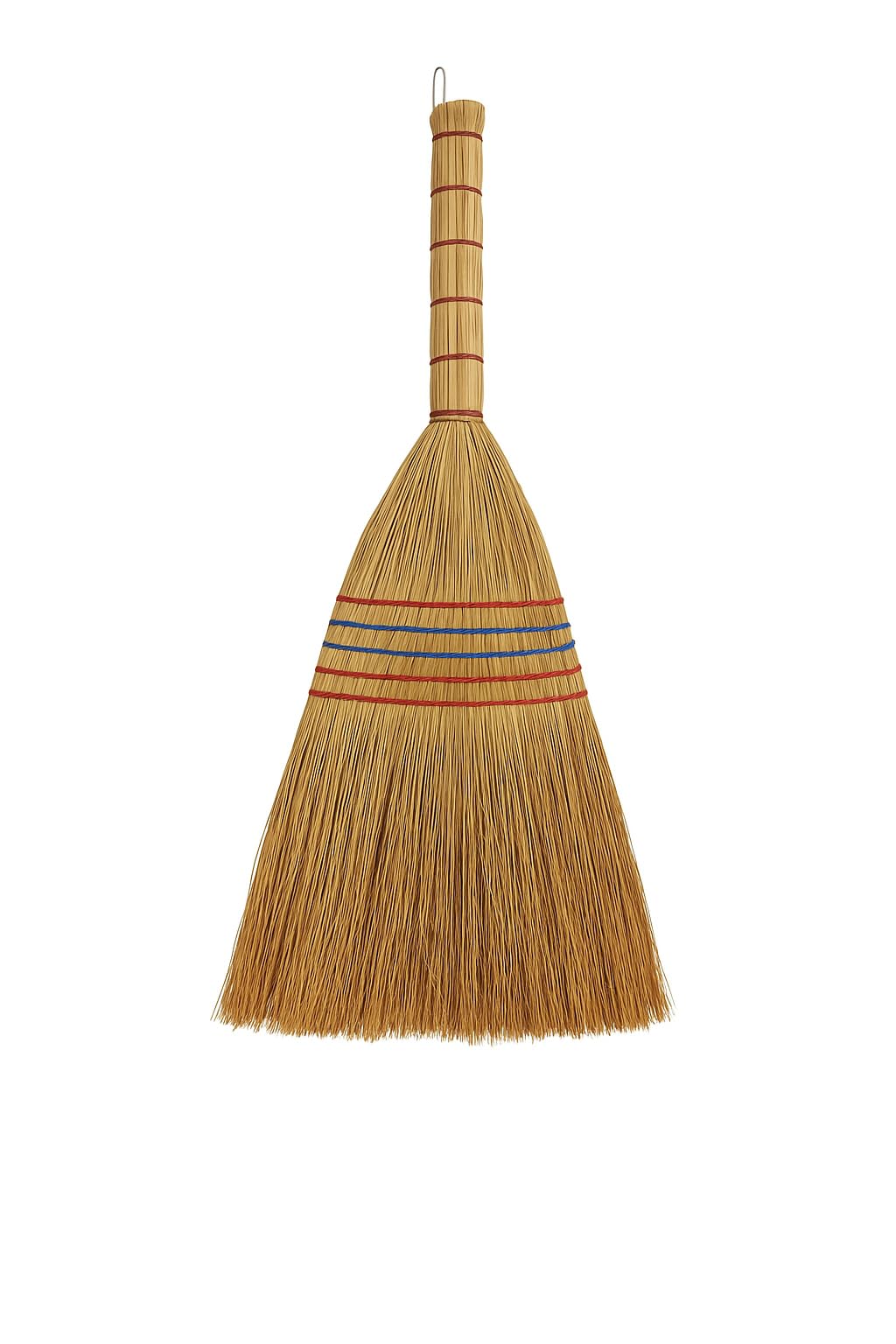 B Unique Lightweight Corn Broom – 75cm Natural Straw Broom with Reinforced Handle – Heavy-Duty Indoor/Outdoor Sweeping for Home, Garage, Patio, Hardwood Floors & Tight Corners