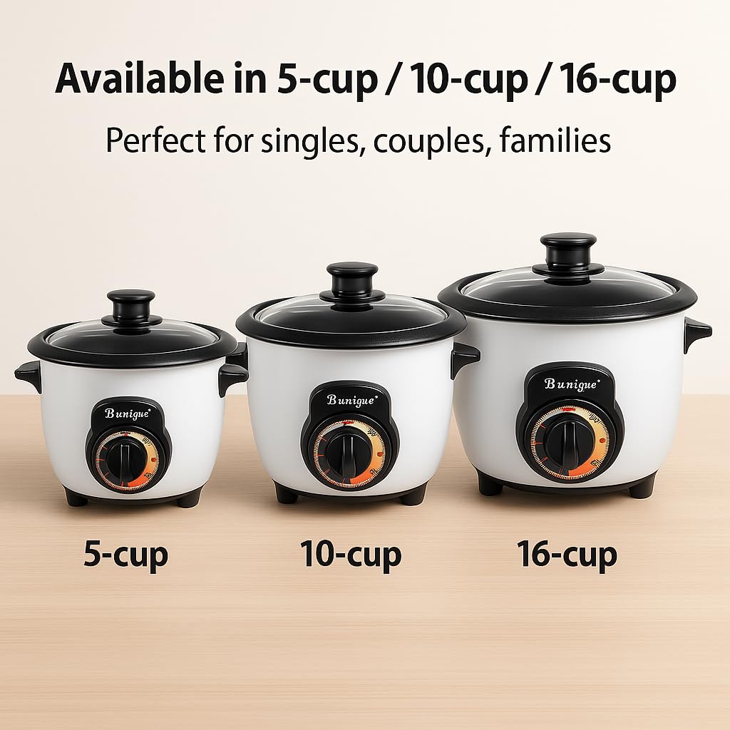 Persian Rice Cooker by B Unique | Non-Stick | Auto Keep Warm | 5/10/16 Cup Sizes (16 Cups)