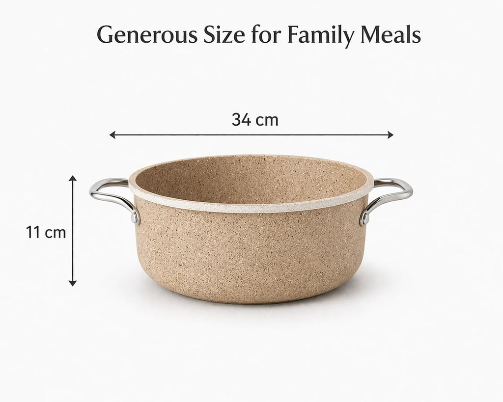 Maqluba (Makloubah) Aluminum Non-Stick Granit Coated Pot (34cm) طنجرة المقلوبه
