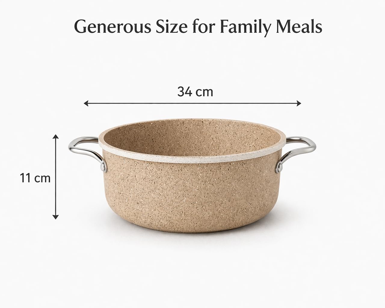 Maqluba (Makloubah) Aluminum Non-Stick Granit Coated Pot (34cm) طنجرة المقلوبه