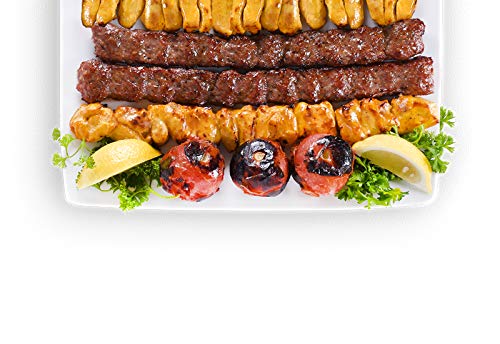 6PCS Pack 23-Inch Heavy Duty 1-Inch Wide BBQ Brazilian-Style Kabob Skewers With Wooden Handle
