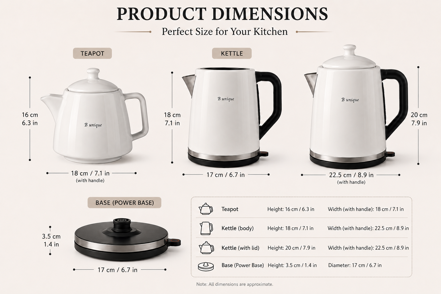 B Unique Electric Samovar, 1.8L Stainless Steel Kettle with Porcelain Teapot, Keep Warm, Removable Filter, Cordless Base, Digital Display