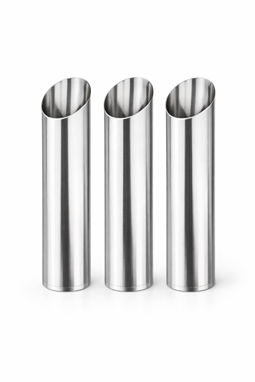 Cannoli Tubes Set of 3, Stainless Steel Cannoli Forms, Cream Horn Molds, Non-Stick Pastry Tubes for Baking Cannoli, Dessert, Puff Pastry & Appetizers