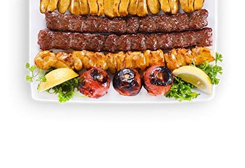6PCS Pack 23-Inch Heavy Duty 1-Inch Wide BBQ Brazilian-Style Kabob Skewers With Wooden Handle