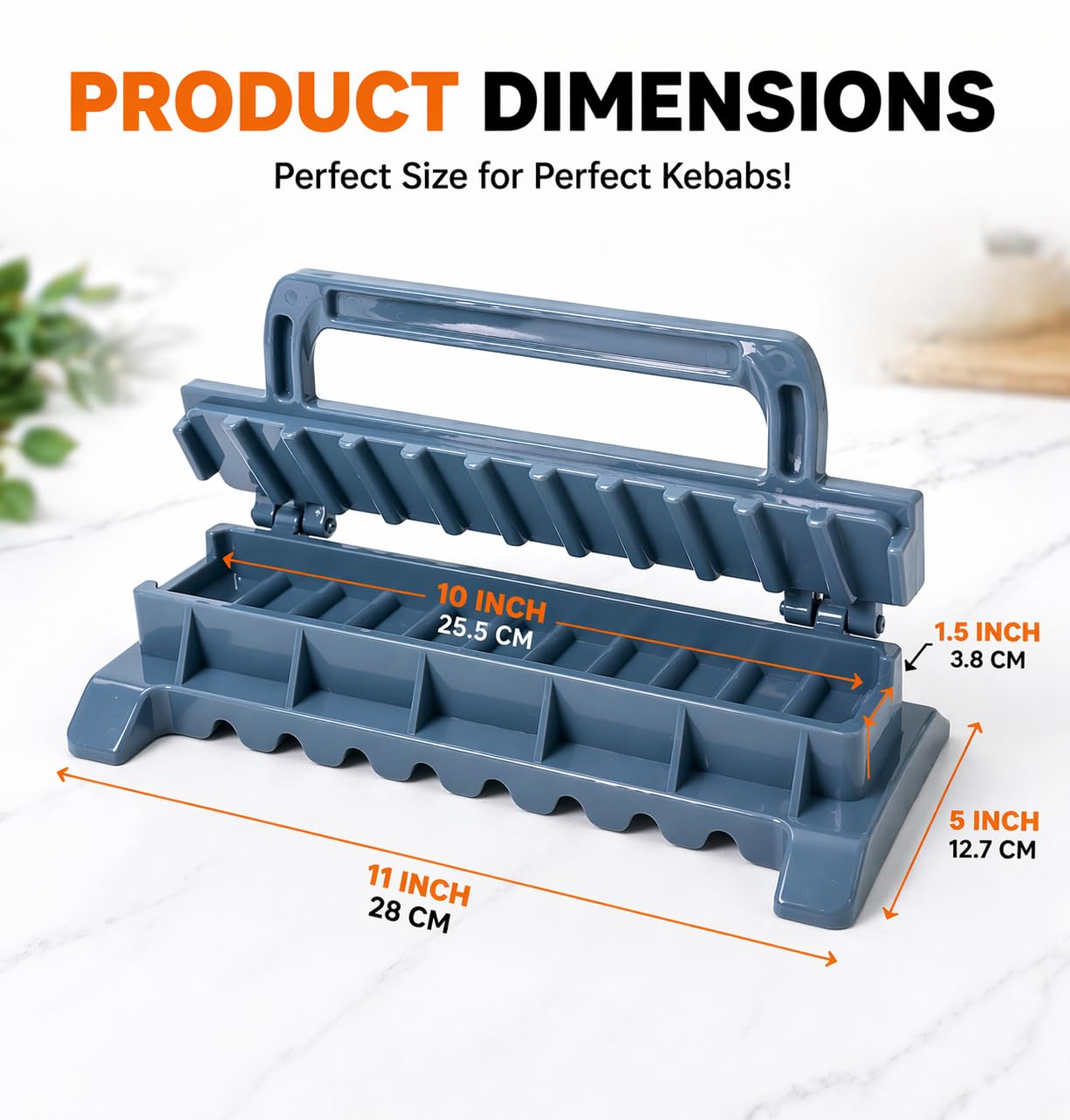 Kebab Maker Press for Skewers, BBQ Koobideh Maker Tool, Easy Kabob Shaper, Uniform Meat Skewer Mold, Kitchen BBQ Tool
